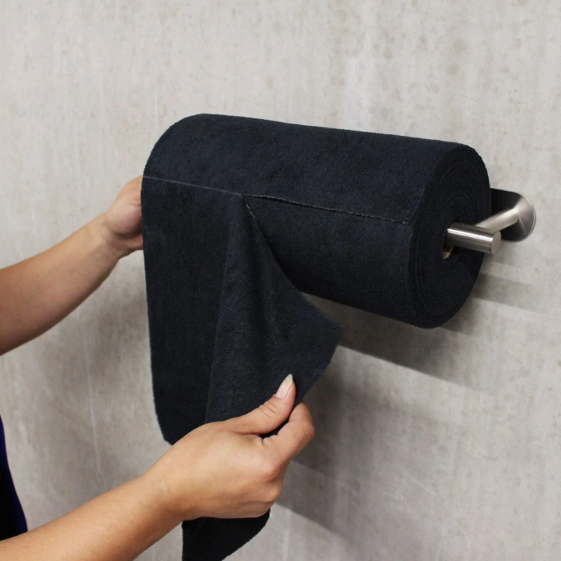 Tricot Roll Black 30x30cm / 75ks - mikrovláknové utierky v rolke