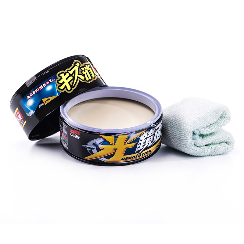SOFT99 New Scratch Clear Wax Dark 200g - tuhý vosk