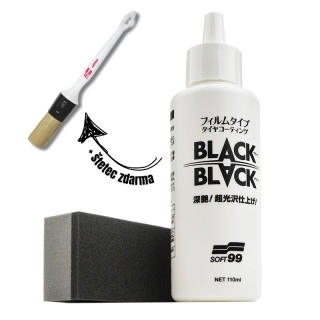 SOFT99 Black Black 110ml - keramická ochrana pneumatík + štetec ZDARMA