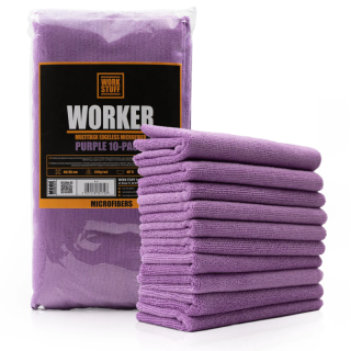 WORK STUFF Worker Purple - bezšvové mikrovláknové utierky 10ks